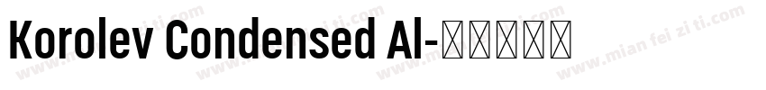 Korolev Condensed Al字体转换